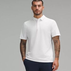 Lululemon Oxford evolution short sleeve white polo shirt small s